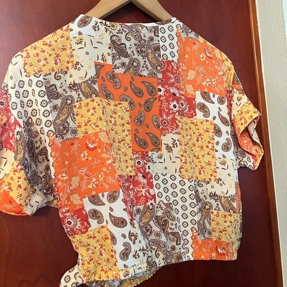 PAPER CRANE SHORT SLEEVE Sz XS DOLMAN WRAP - Picture 3 of 7